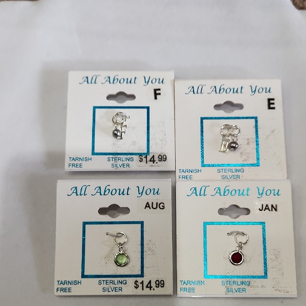 Sterling Silver 4 Pc Individual Pendants